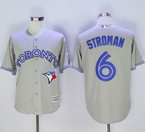 Blue Jays #6 Marcus Stroman Grey New Cool Base 40th Anniversary Stitched MLB Jersey